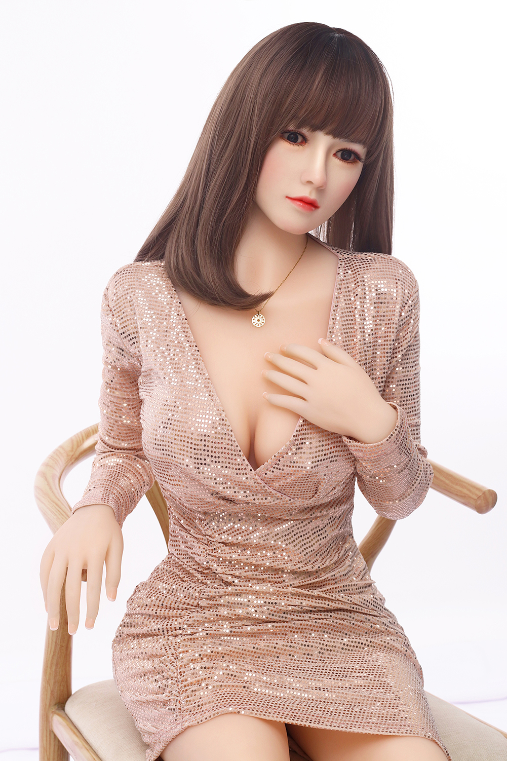 158cm Young Girl Silicone Head Real Hair Transplant Sex Doll